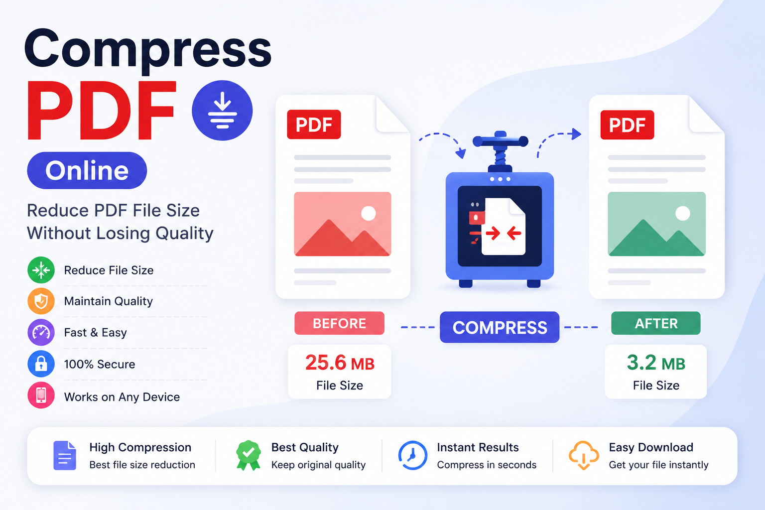 Compress PDF Online Free – Reduce PDF File Size Without Losing Quality